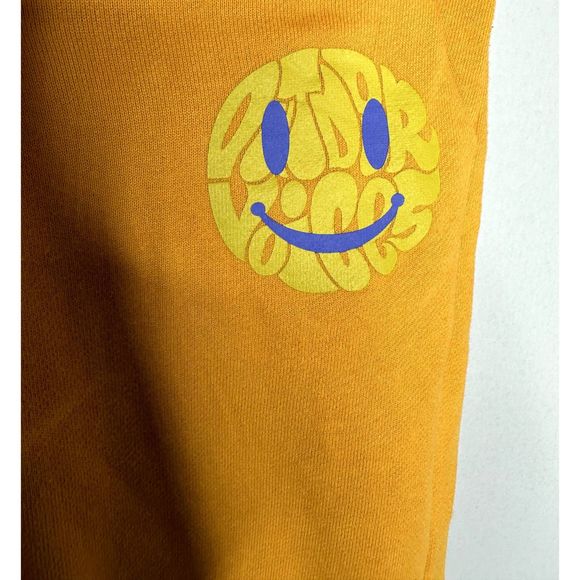 Outdoor Voices Hikers Club Sweatpants Jogger XS Yellow Happy Smiley Face - Picture 4 of 6
